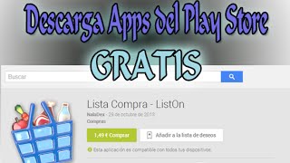 Descarga Apps de Pago del Play Store GRATIS [upl. by Linnette]