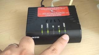 What green lights should be blinking on your Westell 6100 dsl modem using Verizon Highspeed Internet [upl. by Aehtela]