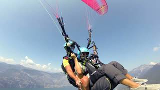 Volo in tandem parapendio dal Monte Baldo lago di Garda [upl. by Anuska162]