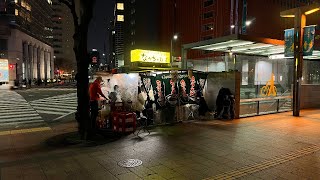 Fukuokas Best Kept Secret 21YearOld Chef and His Tipsy Dads Yatai [upl. by Cirdnek549]