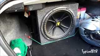 Kicker Comp C15 amp Rockford Fosgate P2002 Quick Demo Minor Trunk amp Rear Deck Flex [upl. by Barrow369]