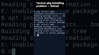 Termux Package Installing problem SOLVED Unable to locate packageRepository Maintenance [upl. by Niletac]