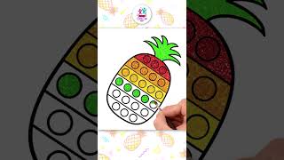 ✏️Step by Step Drawing🍍 How to Draw Pop It Pineapple shorts howtodraw drawing easydrawing [upl. by Klara770]