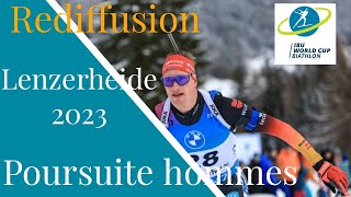 BIATHLON 2023 POURSUITE HOMMES LENZERHEIDE 2023 [upl. by Eniawed]