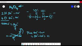 How to Draw Lewis Structure of N2O4 Dinitrogen Tetroxide [upl. by Nirel]