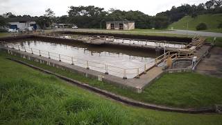 Backwash water equalization tank at a large water treatment plant [upl. by Graces]