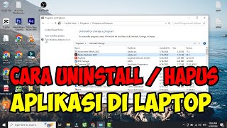 cara uninstall aplikasi di laptop [upl. by Hepsiba849]