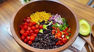 This Mexican black bean salad is a delicious and Refreshing Summer salad Weight loss recipe [upl. by Eixid]