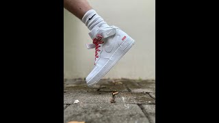 Whats the SECRET to Achieving the PERFECT Supreme x Air Force 1 Mid [upl. by Enilekaj]