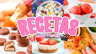 RECETAS FACILES y RAPIDAS para ver PELICULAS o SERIES Snacks postres y aperitivos sin horno [upl. by Htnamas]