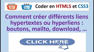 Comment créer différents liens hypertextes ou hyperliens  boutons mailto download haut de page [upl. by Trever285]