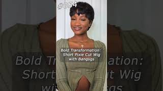 Bold Transformation Short Pixie Cut Wig with Bangs  Human Hair Magic Unboxed [upl. by Grimaldi]