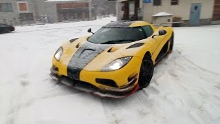 Koenigsegg Agera RS quotMLquot Conquers Winter in the Swiss Alps [upl. by Anial]