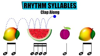 Musical Fruits  Rhythm Syllables ClapAlong [upl. by Pelletier]