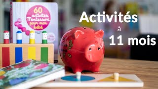 Bébé de 11 mois  mes idées dactivités Montessori  QR 1 [upl. by Trisa]