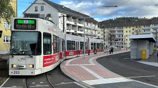 Mit der Straßenbahn ￼🚋Linie 2 neue Strecke durch Freiburg￼❤️Winter🎅￼￼Schwarzwald🎄2023🇩🇪￼￼ [upl. by Iolenta]