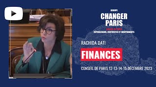 Rachida Dati  Budget 2024 de la Ville de Paris I [upl. by Nymassej]