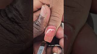 GUM GEL OVERLAY HACK💯🔥🔥🔥beautiful nails naildesigns fyp [upl. by Ringler]