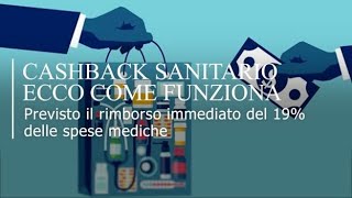 Cashback sanitario ecco come funziona [upl. by Dadinirt]