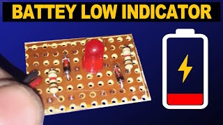 12V Battery Low Volt Indicator Circuit  Simple Zener diode Circuit [upl. by Enalda]