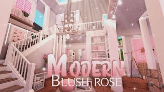 Roblox  Bloxburg Modern Blush Rose Villa  House Build [upl. by Shaylynn701]