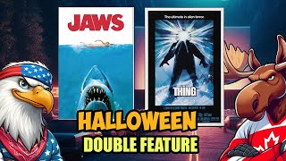 Halloweenish Double Feature  JAWSThe Thing moviereview [upl. by Arimlede]