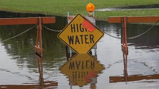 Flooding Rock River Dam Parks Janesville WI 2024 [upl. by Nilrev]