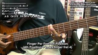 How To Play THE MAJOR SCALE On 5 String BASS Guitar EricBlackmonMusic BASS [upl. by Rauch]