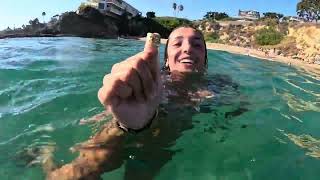 Beach metal detecting some underwater footage good video [upl. by Anderer621]