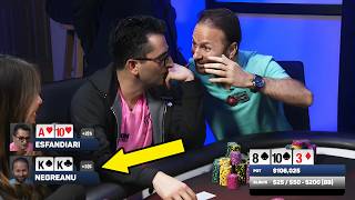 Daniel Negreanu CRUSHES Antonio Esfandiari in 3 huge poker hands [upl. by Alvarez]