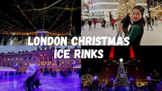 【London】Christmas Ice Skating  Complete Guide of London Ice Rinks  London Winter Travel [upl. by Nipha]