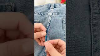 Cómo remendar jeans fácil y rápido  Ideas de manualidades fáciles de hacer en casa [upl. by Inohtna]