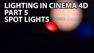 Cinema 4D Tutorial Spot Lights and Targeting [upl. by Aerdnna]