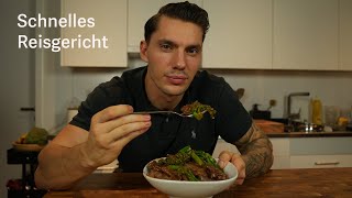 Schnelles Reisgericht mit Steak und Brokkoli [upl. by Attikin]