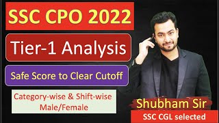 SSC CPO 2022 Tier1 Detailed Analysis amp expected cutoff by Shubham Jain Sir RBE [upl. by Greta]