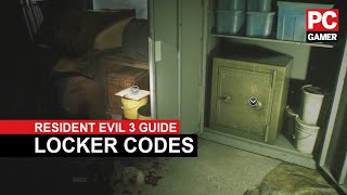 Resident Evil 3 Locker Codes  Guide [upl. by Mani]