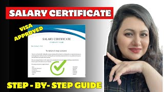 How to make Salary Certificate for Visa processing ⚡Importance of Salary certificate⚡ [upl. by Schreib7]