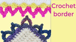 Crochet a bobble stitch border Easy crochet border [upl. by Baldridge]