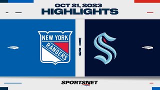 NHL Highlights  Rangers vs Kraken  October 21 2023 [upl. by Nillok]