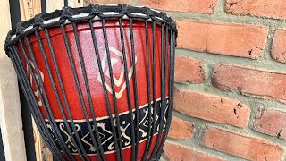 Replacing a Djembe Drumhead  Basic Overview [upl. by Aiyotal692]