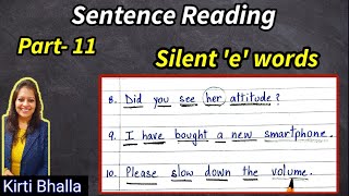 Reading Practice with Silent e words Part11Sentences on Silent e rule words  ielts Practice [upl. by Anoli642]