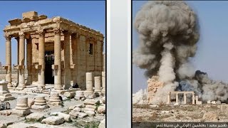 ISIS destroys historic ruins in Palmyra Syria [upl. by Rydder]