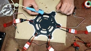 H550 HobbyKing Hexacopter DJI F550 KK2 New Build Part 2 The Frame Build [upl. by Yoong]