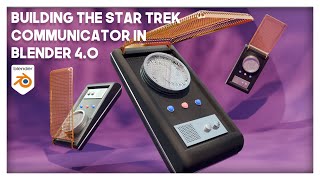 🌟 Building the Star Trek Communicator in Blender 40 🚀 [upl. by Ecreip]