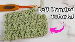 Left Handed How to Crochet Crossed Double Crochet Xdc [upl. by Oneal912]