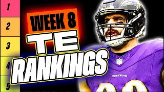 🔥 NEW Top 15 TE RANKINGS for Week 8 Fantasy Football 🚀  Fantasy Football Rankings [upl. by Renate]