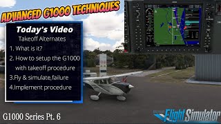 G1000 Tutorial Series Pt 6 Alternate takeoff ProcedureUse the G1000 to offload work in Emergency [upl. by Akel187]