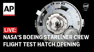 LIVE NASAs Boeing Starliner Crew Flight Test hatch opening [upl. by Nalhsa]