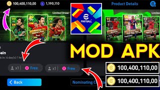 eFootball 2024 HACKMOD Unlimited Money And Coins Efootball Pes Mod APKOBB Download MediaFire 2025 [upl. by Inacana]