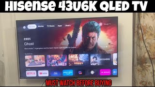 Hisense 43 inches QLED Google TV from Amazon  Hisense 43U6K Review [upl. by Nikolas]